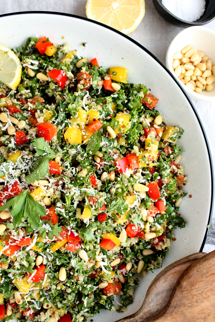 Herb Loaded Kale and Quinoa Salad