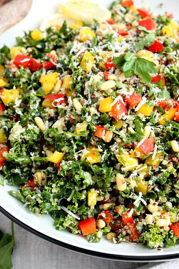 Herb Loaded Kale and Quinoa Salad - Monday Sunday Kitchen