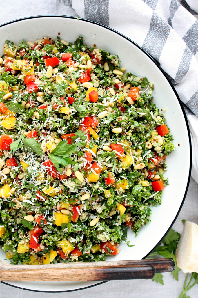 Herb Loaded Kale and Quinoa Salad