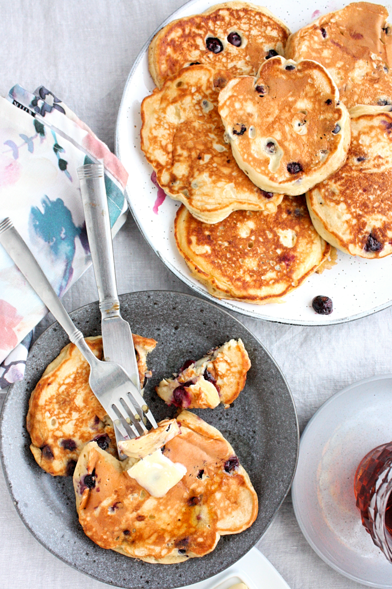 Best Blueberry Banana Pancakes Recipe - Monday Sunday Kitchen