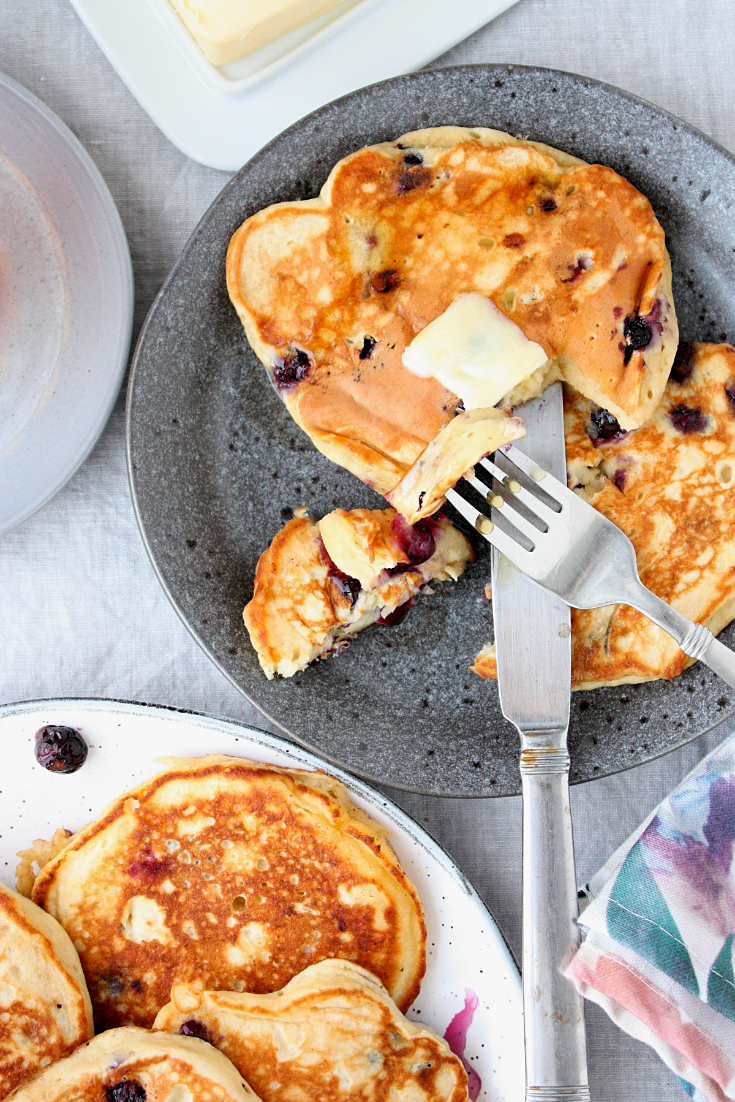 Best Blueberry Banana Pancakes Recipe - Monday Sunday Kitchen