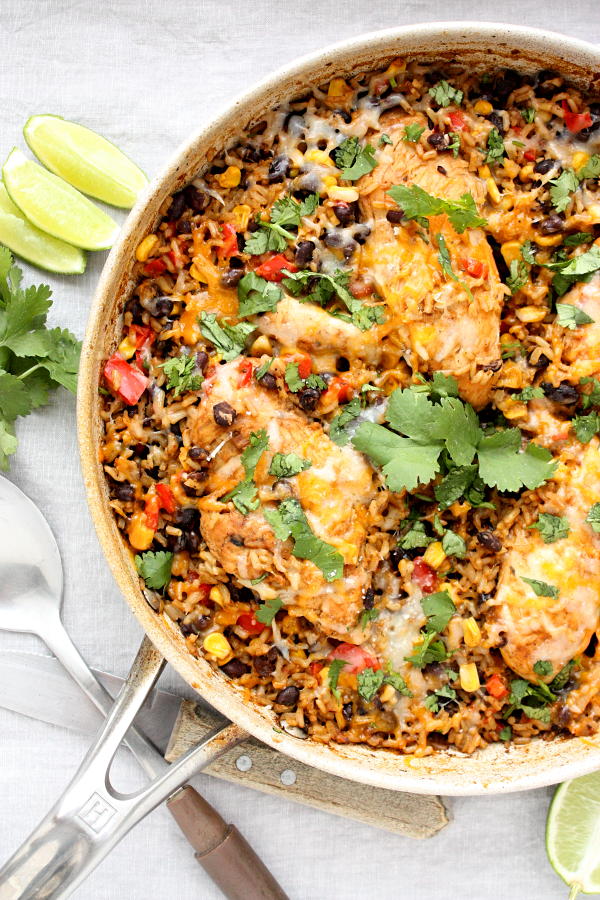 Healthy One-Pan Mexican Chicken and Rice - Monday Sunday Kitchen