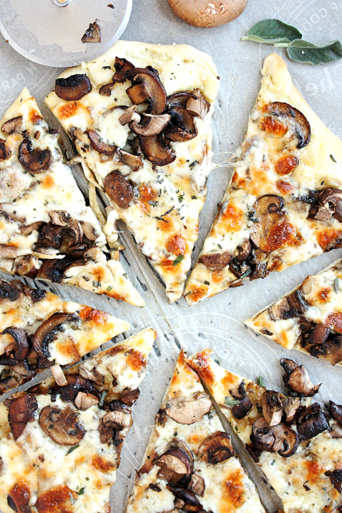 Mushroom Pizza Recipe with Garlic and Sage